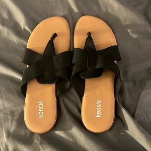 black sandals
